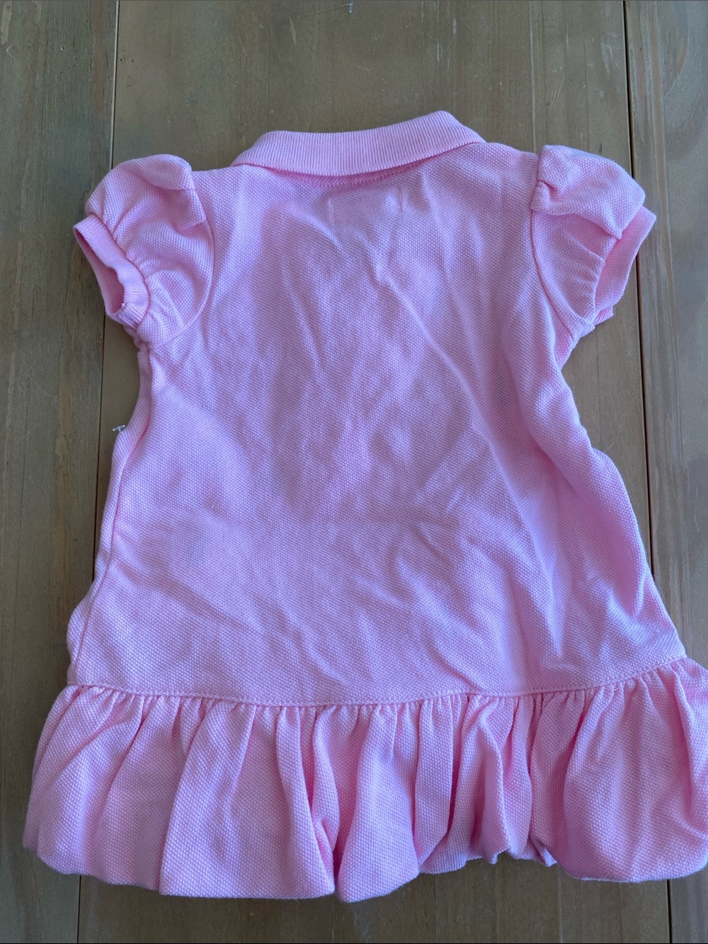 Ralph Lauren Cotton All Over Pony Dress With Bloomers Size 3M Baby Girl Pink - Picture 5 of 6